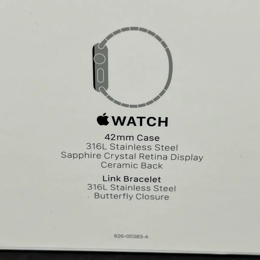 Apple Watch 1st Gen A1554 MJ3U2LL/A 42mm 6GB WiFi Only 4.3 Stainless